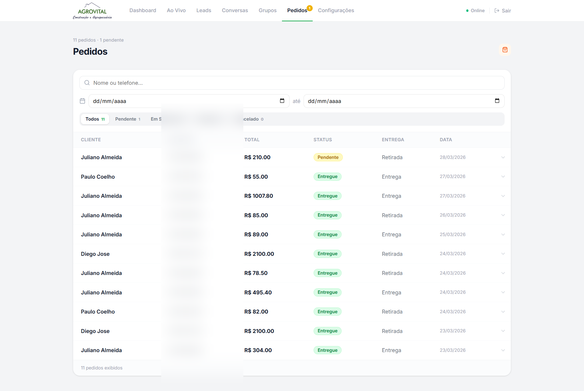 Agrovital — Atendimento automatizado e operação sob controle 4